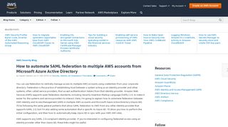 
                            9. How to automate SAML federation to multiple AWS accounts from ...