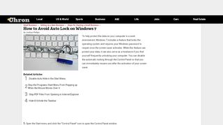 
                            7. How to Avoid Auto Lock on Windows 7 | Chron.com