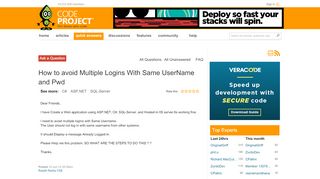 
                            9. How to avoid Multiple Logins With Same UserName and Pwd ...
