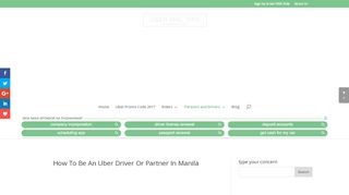 
                            3. How To Be An Uber Driver Or Partner In Manila | Uber MNL Tips