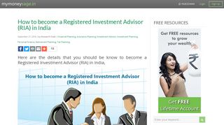 
                            5. How to become a Registered Investment Advisor (RIA) in India ...