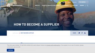 
                            8. How to become a supplier – Anglo American …