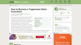 
                            9. How to Become a Tupperware Sales Consultant: 9 Steps