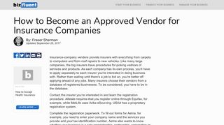 
                            7. How to Become an Approved Vendor for Insurance Companies ...