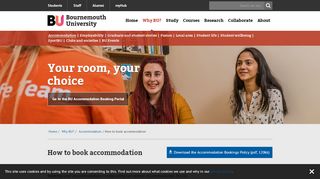 
                            2. How to book accommodation | Bournemouth University