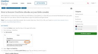 
                            4. How to borrow OverDrive ebooks on your Kobo ereader