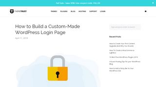 
                            11. How to Build a Custom-Made WordPress Login Page | ThemeTrust