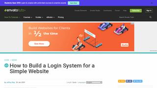 
                            1. How to Build a Login System for a Simple Website