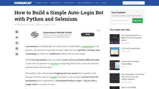 
                            4. How to Build a Simple Auto-Login Bot with Python and Selenium ...