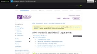 
                            4. How to Build a Traditional Login Form (Symfony 3.2 Docs)