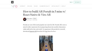 
                            3. How to build AR Portals in 5 mins w/ React Native & Viro AR - Viro Media