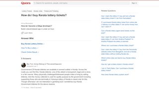 
                            8. How to buy Kerala lottery tickets - Quora