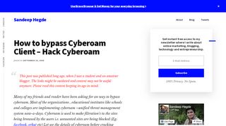 
                            9. How to bypass Cyberoam Client - Sandeep Hegde