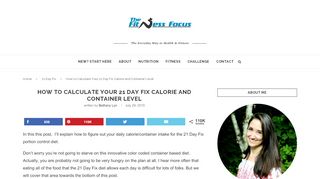 
                            9. How to Calculate Your 21 Day Fix Calorie and …