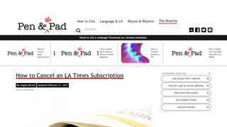 
                            8. How to Cancel an LA Times Subscription | Pen and the Pad