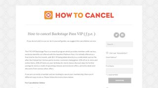 
                            5. How to cancel Backstage Pass VIP ( f.y.e. ) - How …