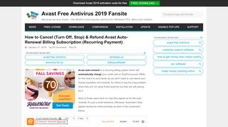 
                            6. How to Cancel (Disable) & Refund Avast Auto-Renewal - Avast 2019