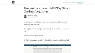 
                            11. How to Cancel Seaworld EZPay (Busch Gardens / Aquatica)