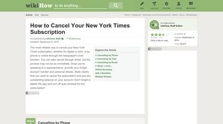 
                            3. How to Cancel Your New York Times Subscription - wikiHow