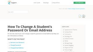 
                            9. How to change a student's password or email address – Edublogs ...