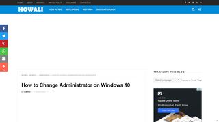 
                            9. How to Change Administrator on Windows 10 - Howali.com