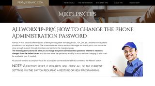 
                            5. How to change Allworx phone administration password, step ...