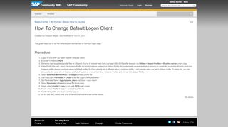 
                            2. How To Change Default Logon Client - Basis Corner …