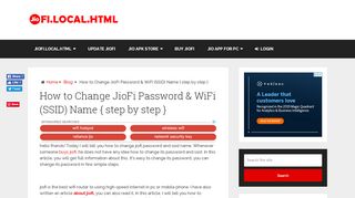 
                            6. How to Change JioFi Password & WiFi(SSID) Name { step by ...