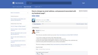 
                            4. How to change my email address, and password ... - Facebook