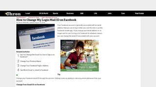 
                            9. How to Change My Login Mail ID on Facebook | Chron.com