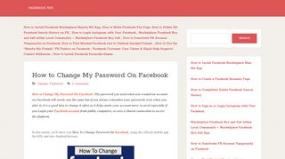 
                            6. How to Change My Password On Facebook ~ …