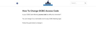 
                            9. How To Change OCBC Access Code - Singapore Bank