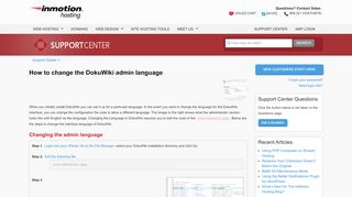 
                            7. How to change the DokuWiki admin language | InMotion ...