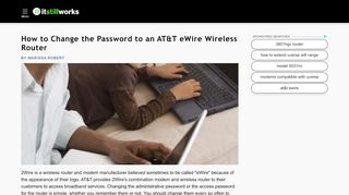 
                            5. How to Change the Password to an AT&T eWire Wireless ...