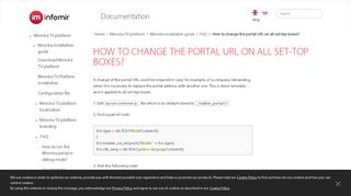 
                            4. How to change the portal URL on all set-top boxes? | Ministra ... - Infomir