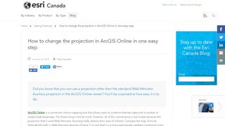 
                            3. How to change the projection in ArcGIS Online in one easy step