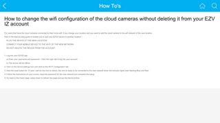 
                            5. How to change the wifi configuration of the cloud cameras without ...