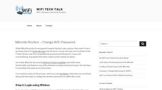 
                            7. How to Change the WiFi Password on a Mikrotik Wireless Router