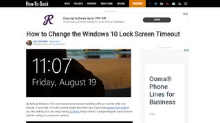 
                            2. How to Change the Windows 10 Lock Screen Timeout