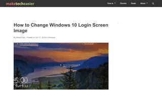 
                            5. How to Change Windows 10 Login Screen Image - Make Tech Easier