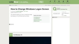 
                            8. How to Change Windows Logon Screen - wikiHow