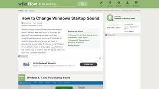 
                            2. How to Change Windows Startup Sound - wikihow.com