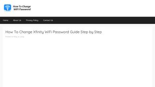 
                            5. How To Change Xfinity WiFi Password Guide Step by Step