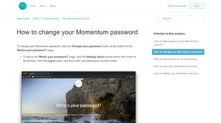 
                            6. How to change your Momentum password – Help Center