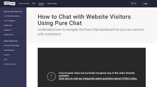 
                            4. How to Chat with Website Visitors - Pure Chat
