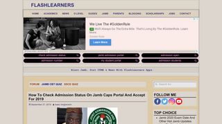 
                            5. How To Check 2019 JAMB CAPS Admission Status And Accept/Reject