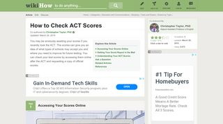 
                            9. How to Check ACT Scores: 13 Steps (with Pictures) - wikiHow