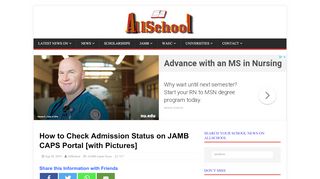
                            8. How to Check Admission Status on JAMB CAPS Portal [with Pictures]