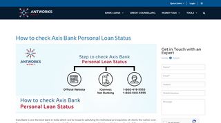 
                            3. How to check Axis Bank Personal Loan Status - Antworks Money