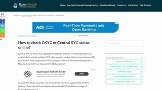 
                            6. How to check CKYC or Central KYC status online ...